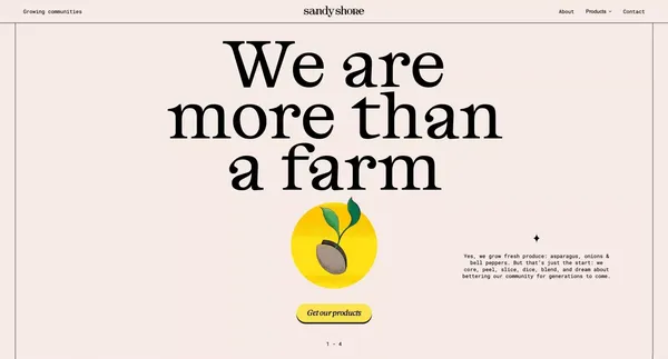 Sandy Shore Farms | Something bigger brings us together - Landing design inspiration