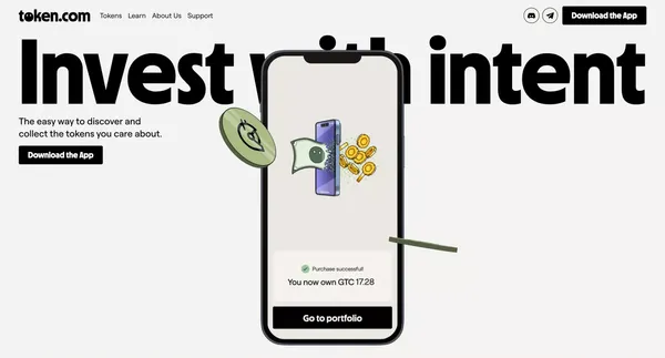 token.com | Invest with Intent - Landing design inspiration