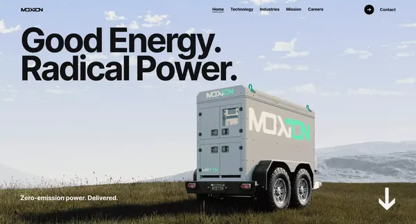 Moxion Power - Landing design inspiration