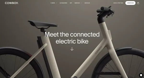 Cowboy - Electric Bike for Urban Riders - Landing design inspiration