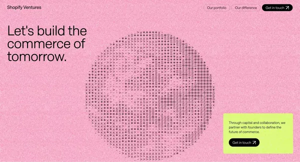 Shopify Ventures - Landing design inspiration