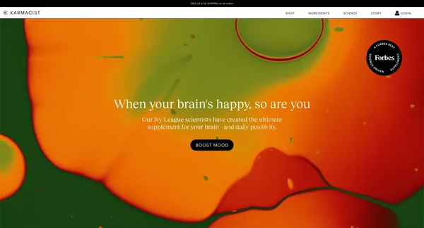 Karmacist - Landing design inspiration