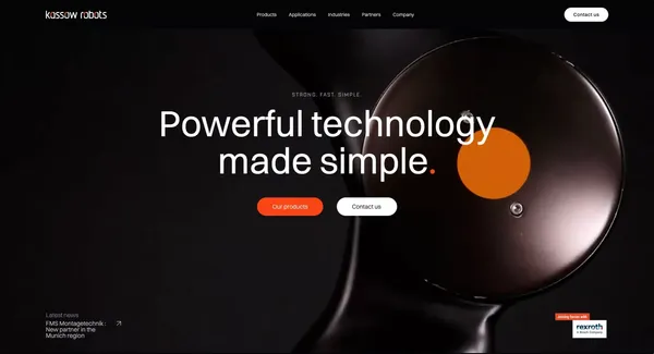 Collaborative Robot Manufacturer Company | Kassow Robots - Landing design inspiration