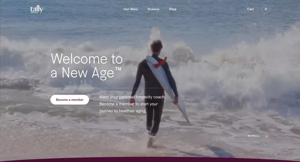 Tally Health - Welcome to a New Age. - Landing design inspiration