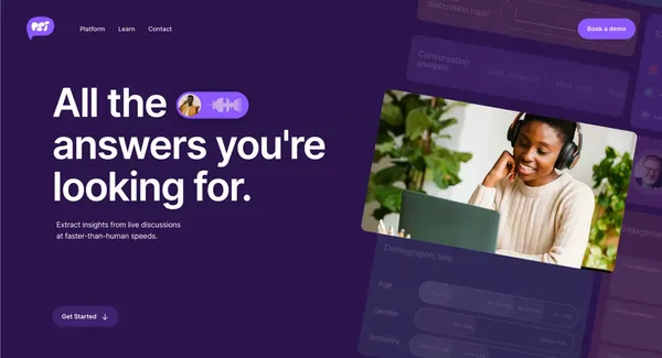 Qualitative Research Made Easy - PSi - Landing design inspiration