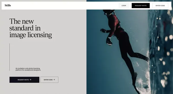 Introducing Stills: A new way for contributors to license photos. - Landing design inspiration