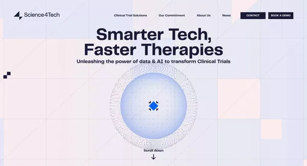 AI in Clinical Trials - Science4Tech - Landing design inspiration