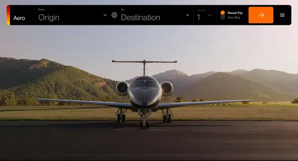 Book by the seat | The Private Jet Experience | Aero™ - Landing design inspiration