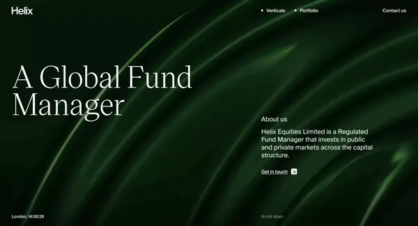 Helix - Long-Term Investment Fund Manager | London - Landing design inspiration