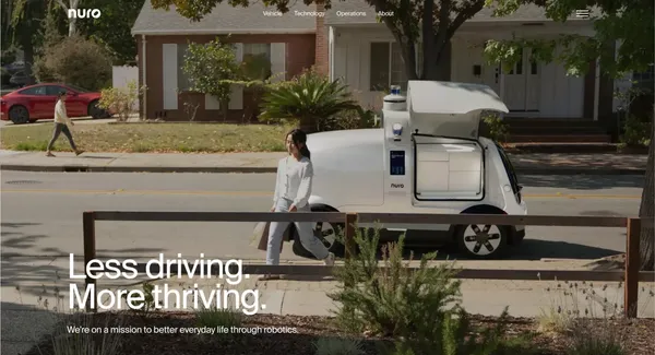 Nuro - On a mission to better everyday life through robotics. | Nuro - Landing design inspiration
