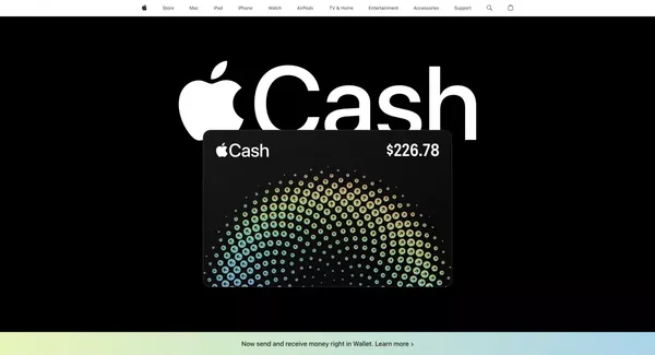 Apple Cash - Apple - Landing design inspiration
