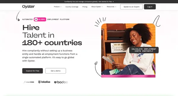 Global HR Software | Hire Anywhere, Thrive Everywhere | Oyster® - Landing design inspiration