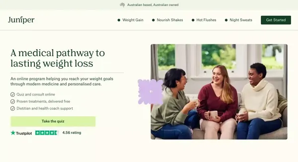 Juniper | Modern Healthcare Treatments For All Women - Landing design inspiration