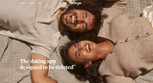 Hinge Not-so FAQ: Queer dating advice - Landing design inspiration