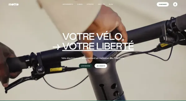 Motto - Accueil - Landing design inspiration