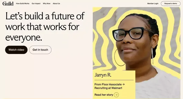 The Guild Career Opportunity Platform™ - Landing design inspiration