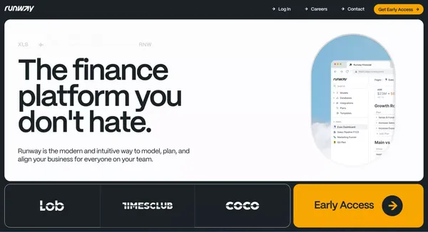 Runway Financial - Landing design inspiration