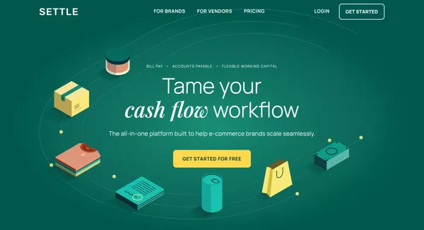 Tame your cash flow workflow - Landing design inspiration