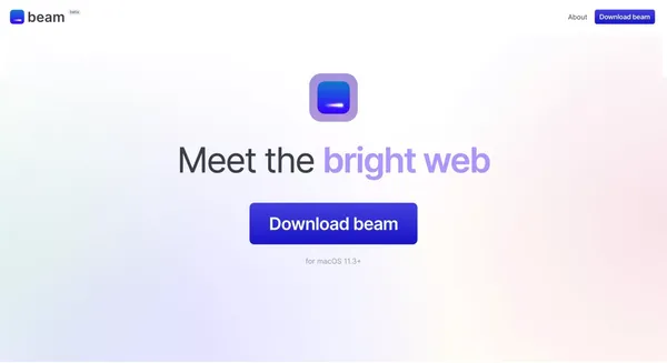 Meet the bright web – beam - Landing design inspiration