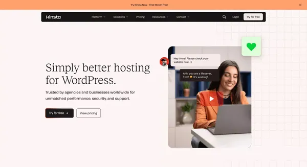 Kinsta® - Hosting for WordPress | Black Friday sale is on! - Landing design inspiration
