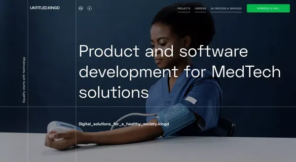 Untitled Kingdom: custom medical software & product development. - Landing design inspiration