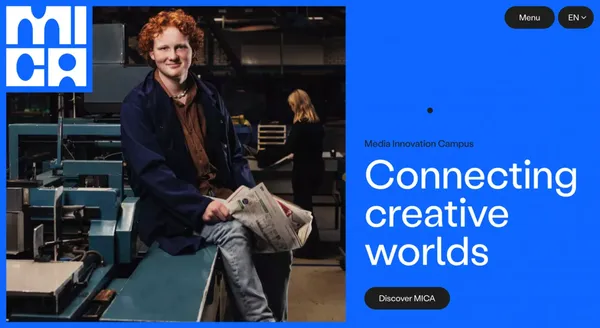 MICA - Media Innovatie Campus - Landing design inspiration