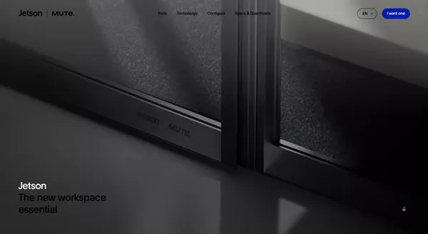 Jetson by Mute - The new workspace essential - Landing design inspiration