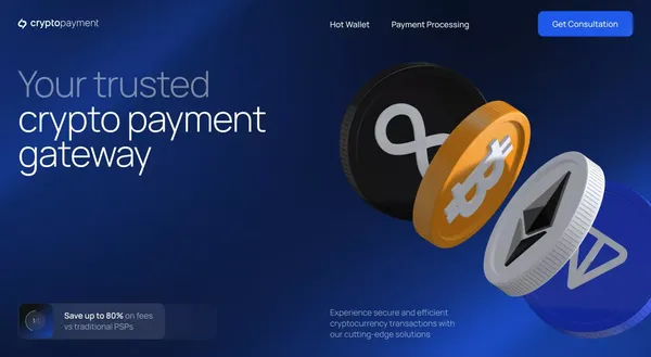 Crypto Payment Processor & Solutions: Accept Crypto Payments - Landing design inspiration