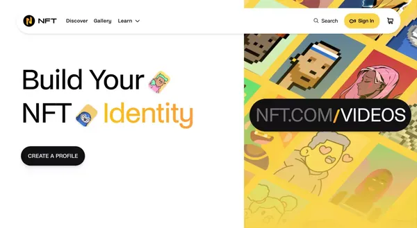 NFT.com | The Social NFT Marketplace - Landing design inspiration