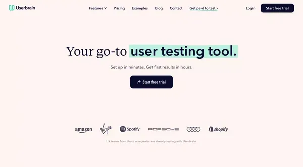 Userbrain - User testing made simple - Landing design inspiration