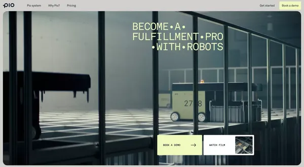 Pio© | Warehouse Automation - Free Your Business - Landing design inspiration