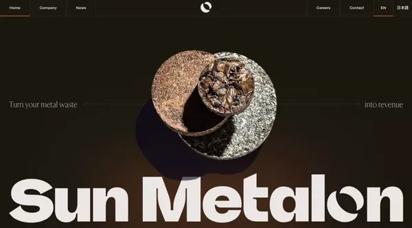Turn your metal waste into revenue – Sun Metalon - Landing design inspiration