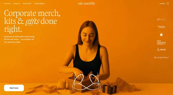 Custom Corporate Gifts & Branded Merch That Stands Out | Rare Assembly - Landing design inspiration