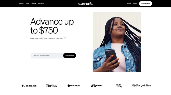 Current | Future of Banking - Landing design inspiration