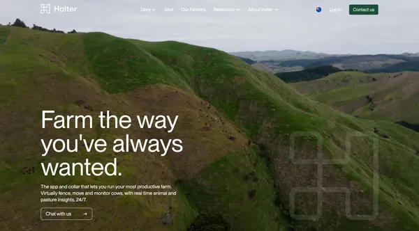 Halter® | Virtual Fencing and Pasture Management - Landing design inspiration