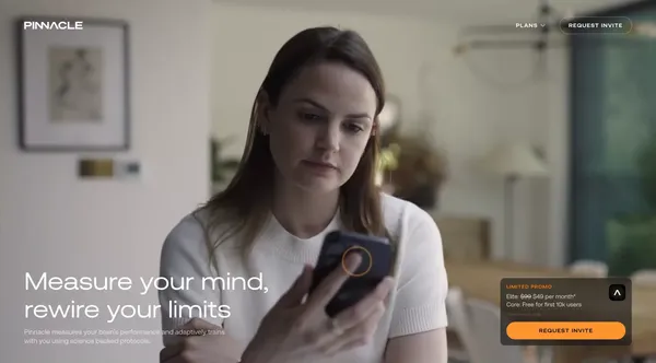 Pinnacle | A new era for mental performance - Landing design inspiration