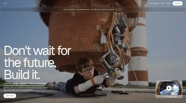 B150 —  The professional social network for Gen AI builders and creators - Landing design inspiration