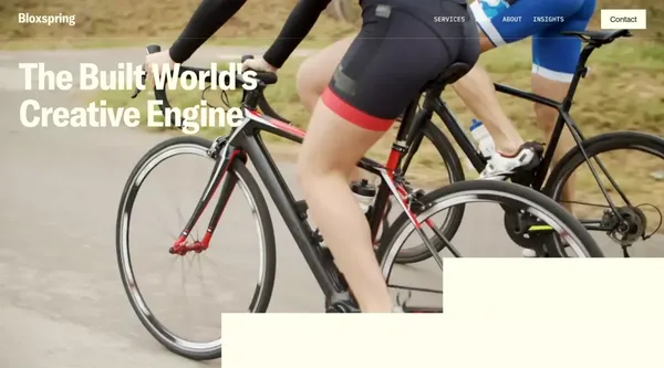 Global Brand & Content Agency for Built World Innovators | Bloxspring - Landing design inspiration