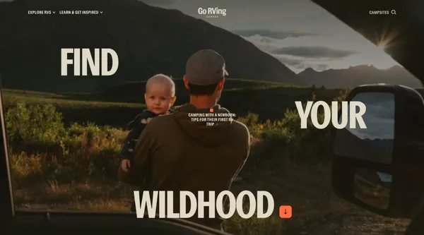 Go RVing Canada: RV dealers, Campgrounds and Trip Guides - Landing design inspiration