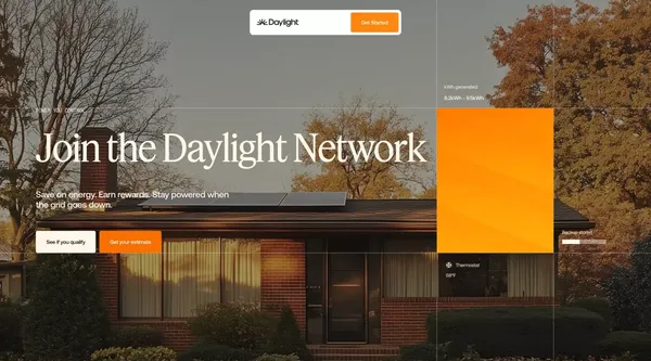 Daylight - Landing design inspiration