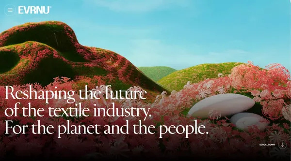 Evrnu® - a recycling textile supplier with a social purpose - Landing design inspiration