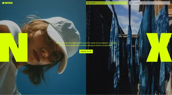 nitex - Landing design inspiration