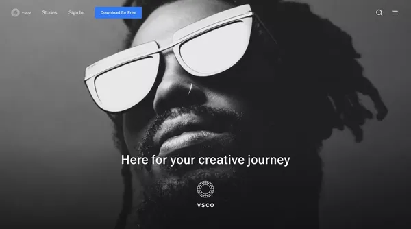 VSCO | Photo & Video Editing App & Sharing Platform - Landing design inspiration