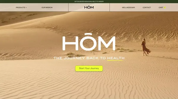 HŌM Wellness - Landing design inspiration