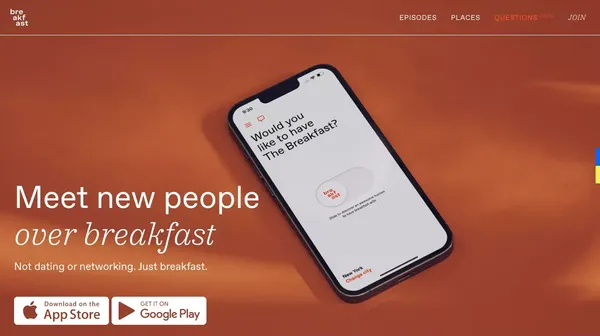 The Breakfast — Meet new people over breakfast - Landing design inspiration