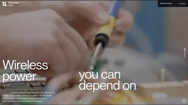 Wireless Power for Medical Devices, EVs & More | Resonant Link - Landing design inspiration