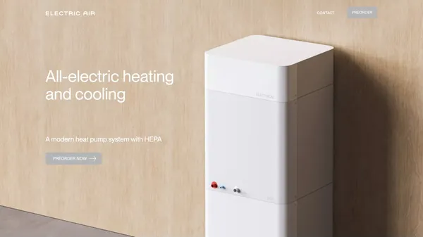 Electric Air | Heat Pumps - Landing design inspiration