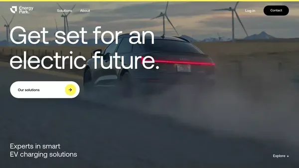 Energy Park EV charging solutions - Landing design inspiration