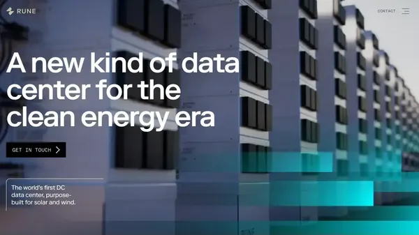 Rune — Energy for the next tomorrow - Landing design inspiration