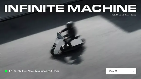 Infinite Machine - Landing design inspiration